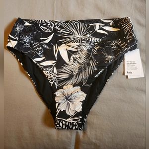Knix High Cut High Rise Bikini bottom- Hibiscis
